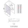 CERANO - Sprchová zástěna Walk-in Crystal L/P - 8 mm - bezvzpěrový systém - chrom, rýhované sklo - 80x200 cm