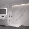 CERANO - Sprchová zástěna Walk-in Crystal L/P - 8 mm - bezvzpěrový systém - černá matná, transparentní sklo - 70x200 cm