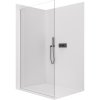 CERANO - Sprchová zástěna Walk-in Crystal L/P - 8 mm - bezvzpěrový systém - černá matná, transparentní sklo - 70x200 cm