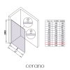 CERANO - Sprchová zástěna Walk-in Crystal L/P - 8 mm - bezvzpěrový systém - chrom, transparentní sklo - 150x200 cm