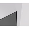 CERANO - Sprchová zástěna Walk-in Crystal L/P - 8 mm + polička/držák na ručníky - bezvzpěrový systém - černá matná, grafitové sklo - 100x200 cm