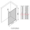 CERANO - Sprchová zástěna Walk-in Onyx Top Cube L/P - 8 mm - hranatá vzpěra - černá matná, grafitové sklo - 110x200 cm