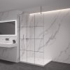 CERANO - Sprchová zástěna Walk-in Onyx Top Cube L/P - 8 mm - hranatá vzpěra - chrom, industriální sklo - 140x200 cm
