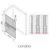 CERANO - Sprchová zástěna Walk-in Onyx Top Cube L/P - 8 mm - hranatá vzpěra + polička/držák na ručníky - chrom, grafitové sklo - 160x200 cm