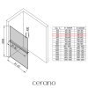 CERANO - Sprchová zástěna Walk-in Onyx Top Cube L/P - 8 mm - hranatá vzpěra + polička/držák na ručníky - chrom, transparentní sklo - 50x200 cm