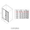 CERANO - Sprchový kout Varone LINE L/P - 6 mm - černá matná, transparentní sklo - 100x70 cm - posuvný