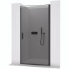 CERANO - Sprchové otočné dveře Porte L/P - 8 mm - černá matná, grafitové sklo - 80x195 cm