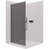 CERANO - Sprchová zástěna pro dveře Porte L/P - 8 mm - černá matná, grafitové sklo - 80x195 cm - jednodílná pevná