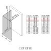 CERANO - Sprchová zástěna Walk-in Onyx Corner Cube L/P - 8 mm - hranatá vzpěra - černá matná, grafitové sklo - 50x50x200 cm
