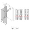 CERANO - Sprchová zástěna Walk-in Onyx Corner Cube L/P - 8 mm - hranatá vzpěra - černá matná, mléčné sklo - 110x110x200 cm