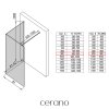 CERANO - Sprchová zástěna Walk-in Onyx Corner Cube L/P - 8 mm - hranatá vzpěra - černá matná, mléčné sklo - 90x90x200 cm