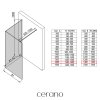 CERANO - Sprchová zástěna Walk-in Onyx Corner Cube L/P - 8 mm - hranatá vzpěra - černá matná, transparentní sklo - 140x140x200 cm
