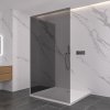 CERANO - Sprchová zástěna Walk-in Onyx Corner Cube L/P - 8 mm - hranatá vzpěra - chrom, grafitové sklo - 70x70 cm