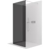 CERANO - Sprchová zástěna Walk-in Onyx Corner Cube L/P - 8 mm - hranatá vzpěra - chrom, grafitové sklo - 70x70 cm