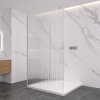 CERANO - Sprchová zástěna Walk-in Onyx Corner Cube L/P - 8 mm - hranatá vzpěra - chrom, rýhované sklo - 80x80 cm