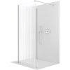 CERANO - Sprchová zástěna Walk-in Onyx Corner Cube L/P - 8 mm - hranatá vzpěra - chrom, rýhované sklo - 80x80 cm