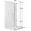 CERANO - Sprchová zástěna Walk-in Onyx Corner Cube L/P - 8 mm - hranatá vzpěra - chrom, industriální sklo - 140x140 cm