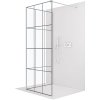CERANO - Sprchová zástěna Walk-in Onyx Corner Cube L/P - 8 mm - hranatá vzpěra - chrom, industriální sklo - 140x140 cm