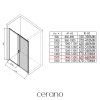 CERANO - Sprchové posuvné dveře Varone LINE L/P - 6 mm - černá matná, transparentní sklo - 150x195 cm