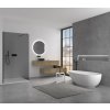 CERANO - Sprchová zástěna Walk-in Onyx Round L/P - 8 mm - kulatá vzpěra - černá matná, grafitové sklo - 130x200 cm - ROZBALENO