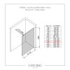 CERANO - Sprchová zástěna Walk-in Onyx Round L/P - 8 mm - kulatá vzpěra - černá matná, grafitové sklo - 130x200 cm - ROZBALENO