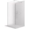 CERANO - Sprchová zástěna Walk-in Onyx Corner Round L/P - 8 mm - kulatá vzpěra - chrom, mléčné sklo - 70x70 cm