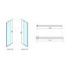 MODULAR SHOWER pevný panel k instalaci na stěnu modulu MS2, 1200 mm, levý