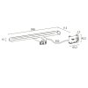 FELINA LED svítidlo, 8 W, 308x15x112 mm, chrom