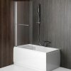 RIONI pneumatická vanová zástěna 710 mm, stříbrný rám, čiré sklo