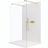 CERANO - Sprchová zástěna Walk-in Onyx Duo L/P - 8 mm - kulatá vzpěra - zlatá kartáčovaná, transparentní sklo - 120x200 cm - ROZBALENO