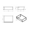 SKA konzole pod umyvadlo 600x200x460mm, bílá mat