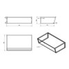 SKA konzole pod umyvadlo 750x200x460mm, bílá mat