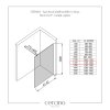 CERANO - Sprchová zástěna Walk-in Onyx Round L/P - 10 mm - kulatá vzpěra - černá matná, transparentní sklo - 120x200 cm