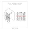 CERANO - Sprchová zástěna Walk-in Onyx Round L/P - 10 mm + polička/držák na ručníky - kulatá vzpěra - černá matná, transparentní sklo - 100x200 cm