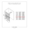 CERANO - Sprchová zástěna Walk-in Onyx Round L/P - 10 mm + polička/držák na ručníky - kulatá vzpěra - černá matná, transparentní sklo - 120x200 cm