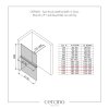 CERANO - Sprchová zástěna Walk-in Onyx Round L/P - 10 mm + polička/držák na ručníky - kulatá vzpěra - černá matná, transparentní sklo - 140x200 cm
