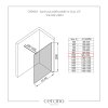 CERANO - Sprchová zástěna Walk-in Onyx Cube L/P - 10 mm - hranatá vzpěra - černá matná, grafitové sklo - 100x200 cm