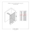 CERANO - Sprchová zástěna Walk-in Onyx Cube L/P - 10 mm - hranatá vzpěra - chrom, grafitové sklo - 90x200 cm