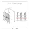 CERANO - Sprchová zástěna Walk-in Onyx Top Cube L/P - 10 mm - hranatá vzpěra + polička/držák na ručníky - černá matná, grafitové sklo - 130x200 cm