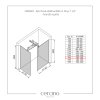 CERANO - Sprchová zástěna Walk-in Onyx T L/P - 10 mm - hranatá vzpěra - chrom, grafitové sklo - 140x100 cm