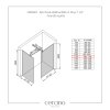 CERANO - Sprchová zástěna Walk-in Onyx T L/P - 10 mm - hranatá vzpěra - chrom, grafitové sklo - 110x100 cm