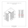 CERANO - Sprchová zástěna Walk-in Onyx T L/P - 10 mm - hranatá vzpěra - chrom, transparentní sklo - 120x120 cm