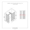 CERANO - Sprchová zástěna Walk-in Onyx T L/P - 10 mm - hranatá vzpěra - chrom, transparentní sklo - 100x100 cm