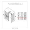CERANO - Sprchová zástěna Walk-in Onyx T L/P - 10 mm - hranatá vzpěra + polička/držák na ručníky - černá matná, transparentní sklo - 130x110 cm