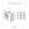 CERANO - Sprchová zástěna Walk-in Onyx T L/P - 10 mm - hranatá vzpěra + polička/držák na ručníky - černá matná, transparentní sklo - 100x100 cm