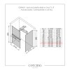 CERANO - Sprchová zástěna Walk-in Onyx T L/P - 10 mm - hranatá vzpěra + polička/držák na ručníky - chrom, transparentní sklo- 140x130 cm