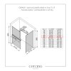 CERANO - Sprchová zástěna Walk-in Onyx T L/P - 10 mm - hranatá vzpěra + polička/držák na ručníky - chrom, transparentní sklo - 90x90 cm