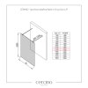CERANO - Sprchová zástěna Walk-in Onyx Duo L/P - 10 mm - hranatá vzpěra - černá matná, transparentní sklo - 120x200 cm