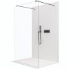 CERANO - Sprchová zástěna Walk-in Onyx Duo L/P - 10 mm - hranatá vzpěra - černá matná, transparentní sklo - 140x200 cm