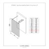 CERANO - Sprchová zástěna Walk-in Onyx Duo L/P - 10 mm - hranatá vzpěra - černá matná, transparentní sklo - 140x200 cm